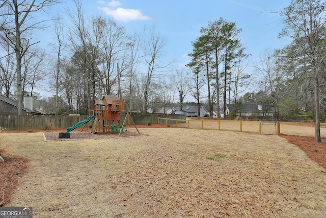 view of jungle gym