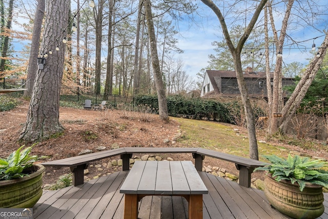 view of wooden terrace