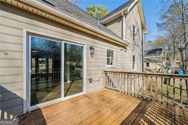 view of wooden deck