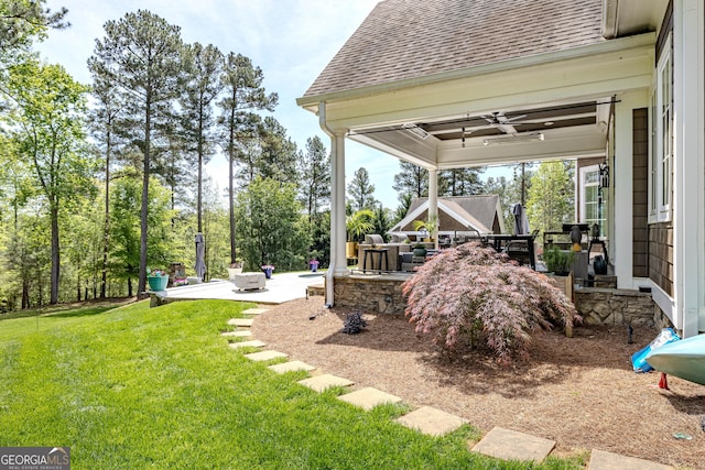 2938 Old Dalton Rd NE, Rome, GA 30165 - view of yard with a patio area and ceiling fan