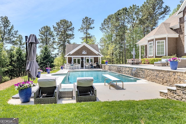 2938 Old Dalton Rd NE, Rome, GA 30165 - outdoor pool featuring a patio area, an outbuilding, and a storage structure