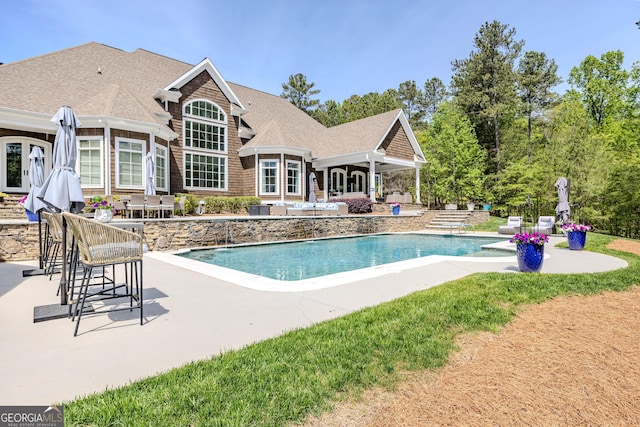 2938 Old Dalton Rd NE, Rome, GA 30165 - view of pool with a patio area, a fenced in pool, and outdoor dry bar