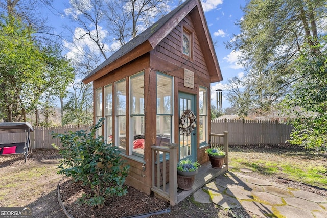 view of outbuilding