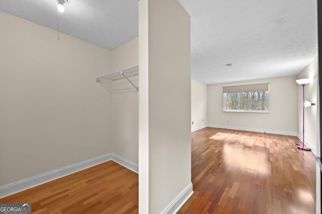 spacious closet with hardwood / wood-style flooring