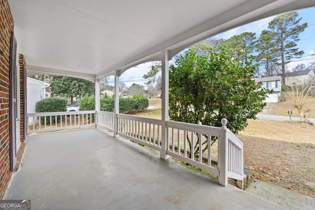 view of patio with covered porch