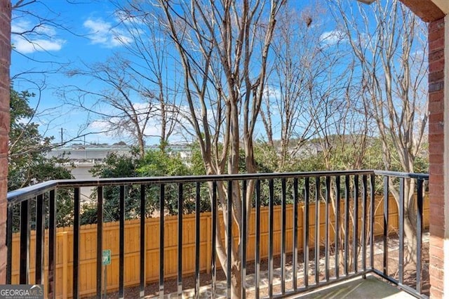 view of balcony