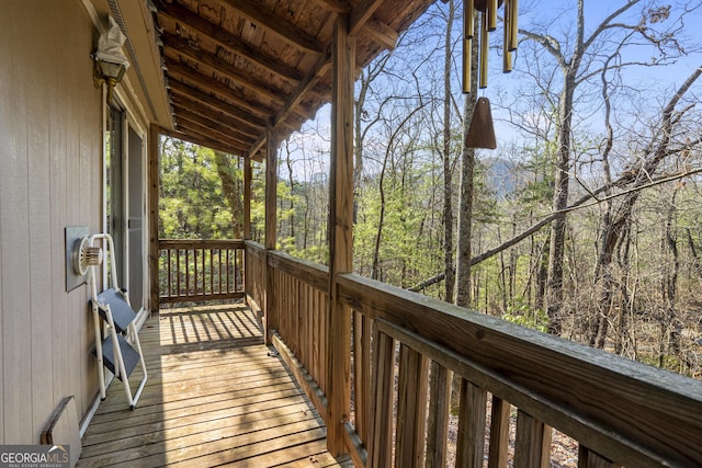 view of wooden deck