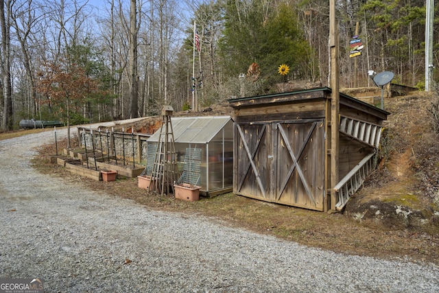 view of outdoor structure