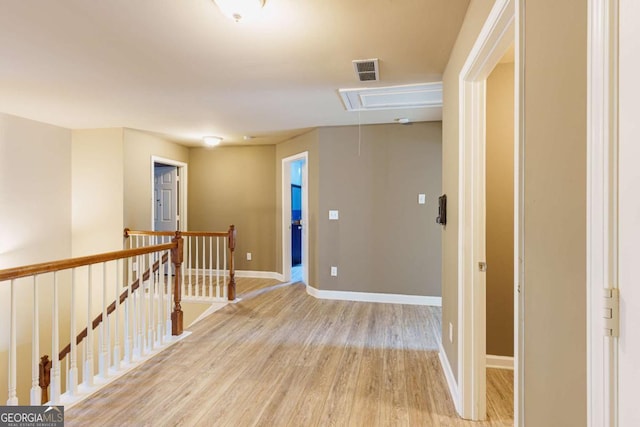 hall featuring light hardwood / wood-style flooring