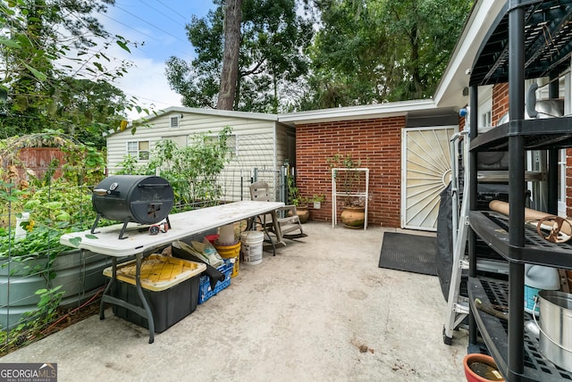 view of patio / terrace with area for grilling