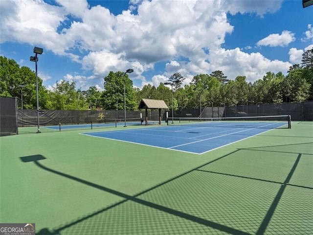 view of tennis court