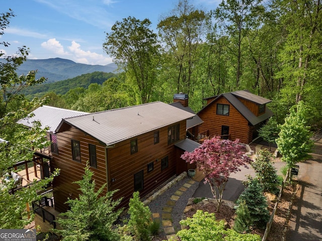 851 Moreland Dr N, Blue Ridge, GA 30513 - drone / aerial view with a forest view and a mountain view