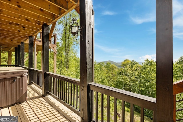 851 Moreland Dr N, Blue Ridge, GA 30513 - view of wooden terrace
