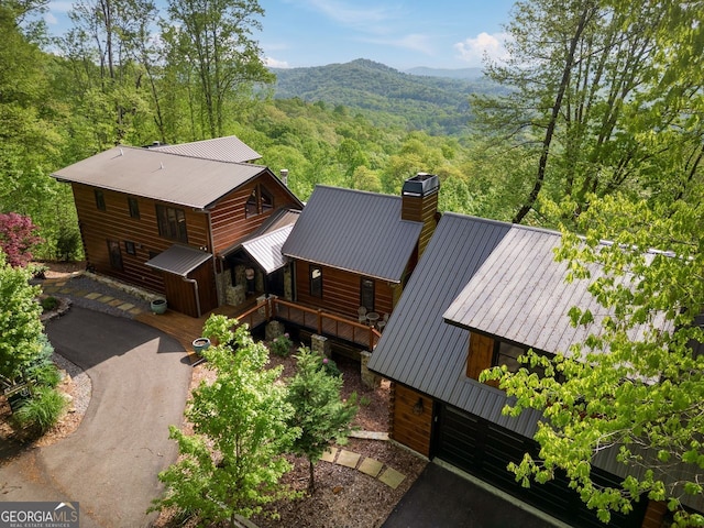 851 Moreland Dr N, Blue Ridge, GA 30513 - bird's eye view with a view of trees and a mountain view
