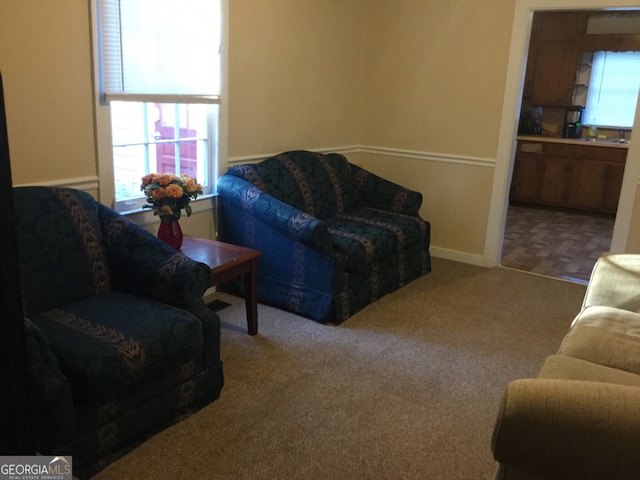 view of carpeted living room