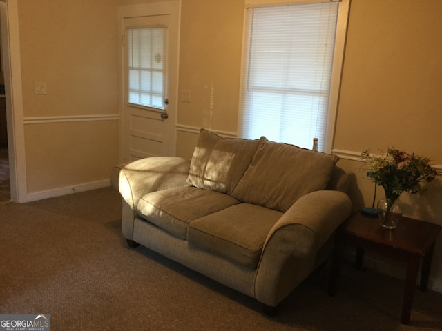 view of carpeted living room