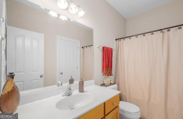 unfurnished bedroom with a ceiling fan, baseboards, a closet, lofted ceiling, and carpet