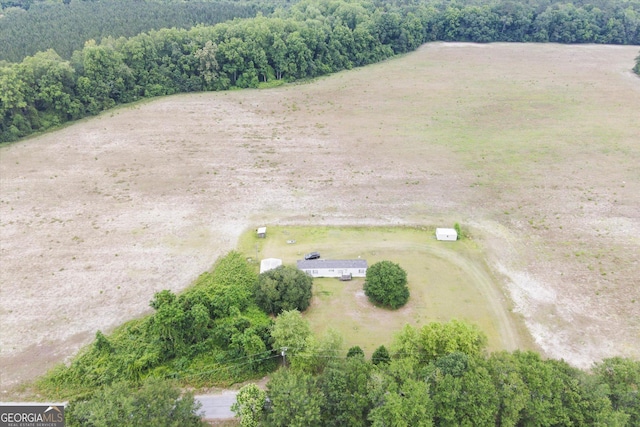 bird's eye view with a rural view