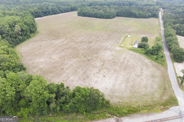 drone / aerial view with a rural view