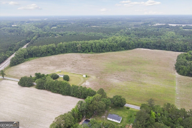 drone / aerial view featuring a rural view