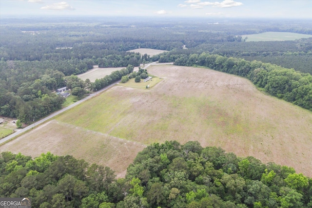 bird's eye view with a rural view