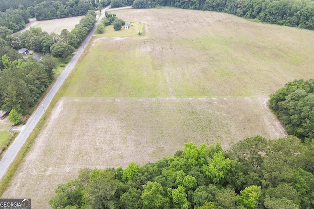 drone / aerial view with a rural view