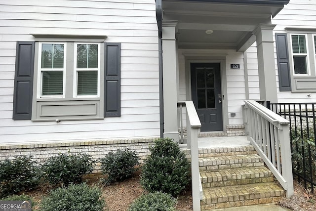 view of doorway to property