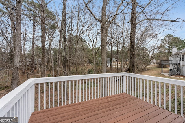 view of wooden deck