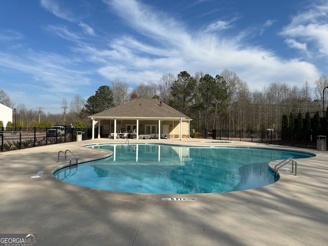 view of pool with a patio area