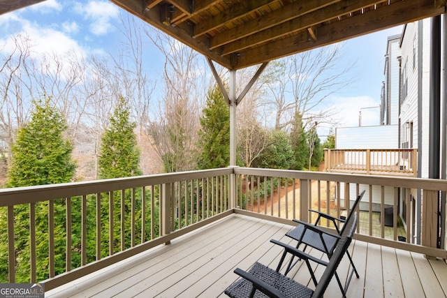 view of wooden deck