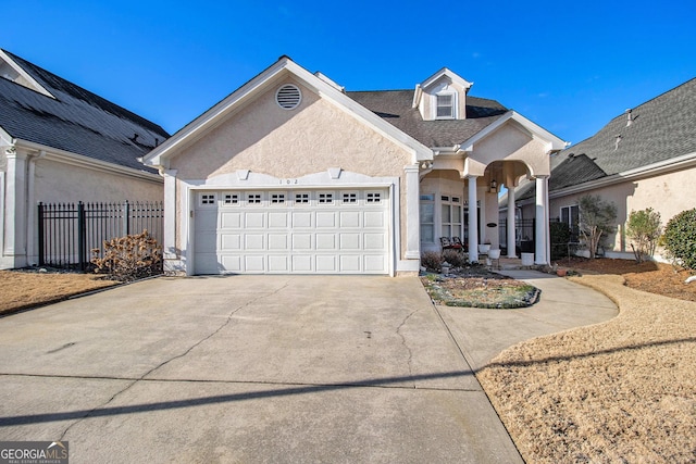 view of front of house featuring a garage