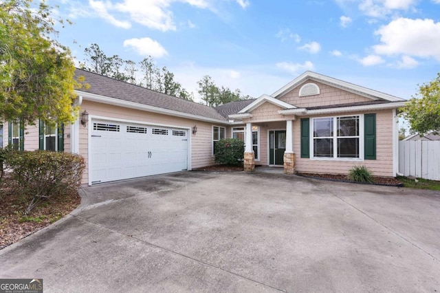 view of front of house featuring a garage