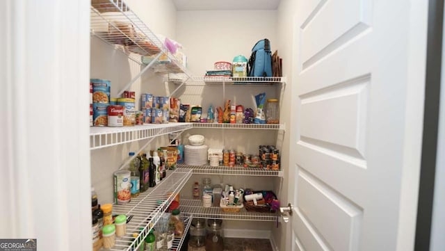 view of pantry