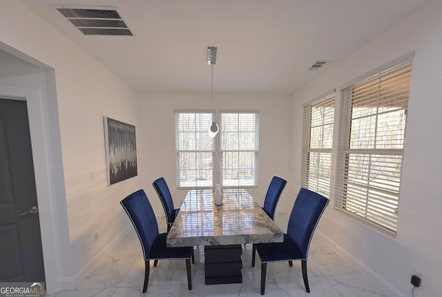 view of dining room