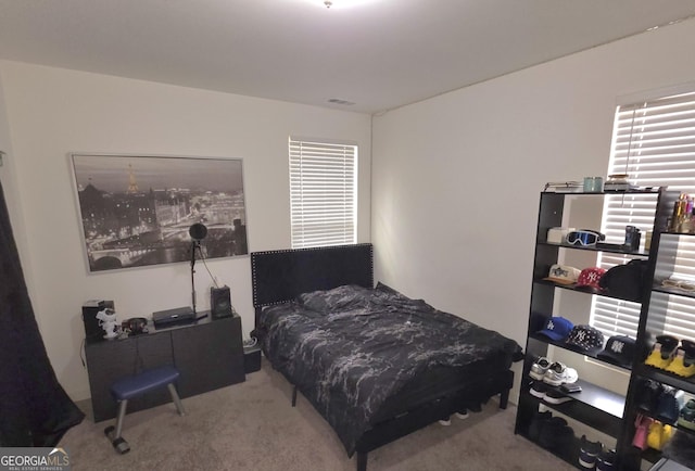 view of carpeted bedroom