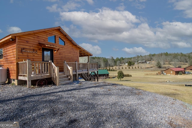 exterior space with a deck