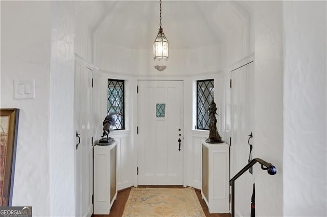 entrance foyer featuring plenty of natural light