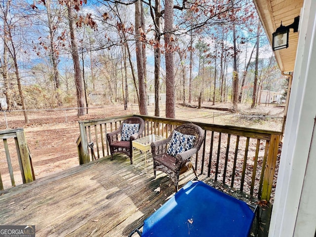 view of wooden deck