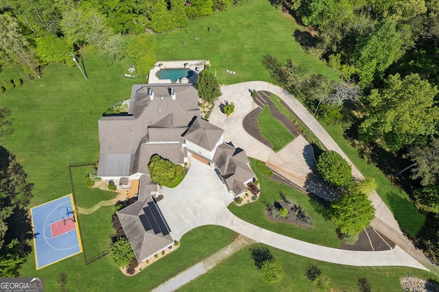 birds eye view of property