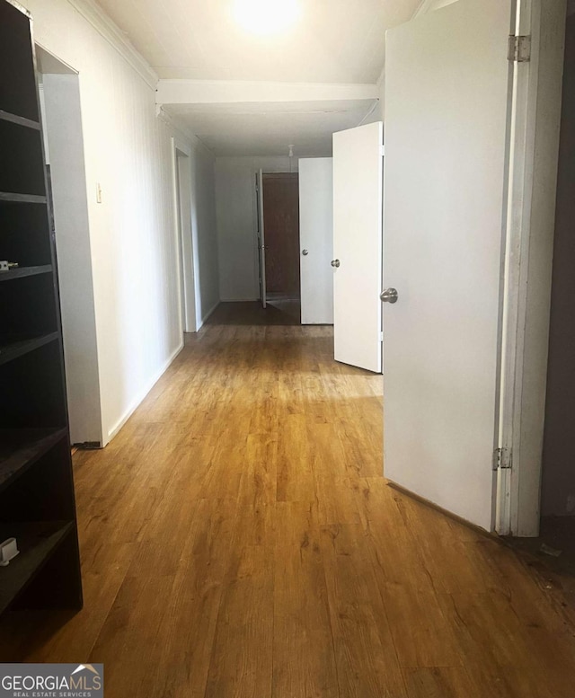 corridor featuring light hardwood / wood-style flooring