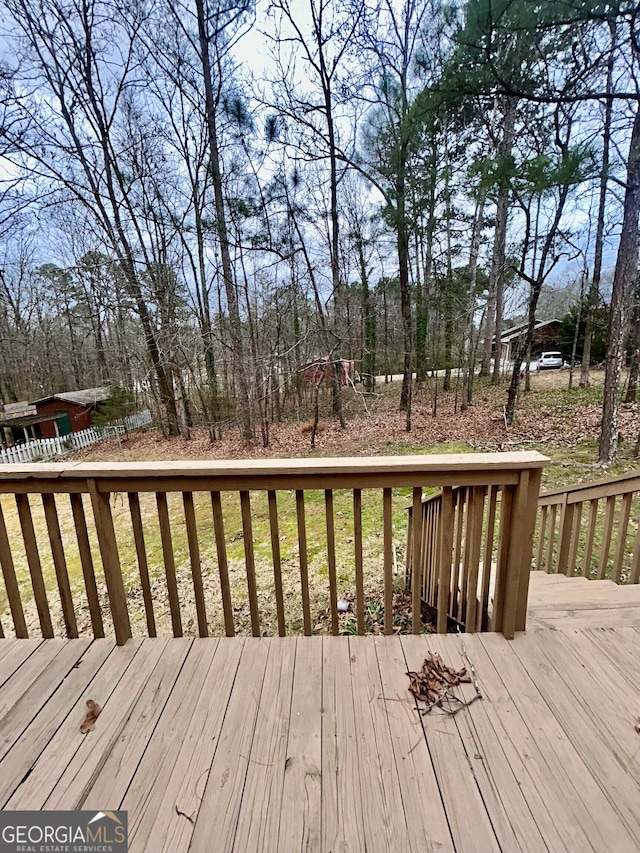 view of wooden deck