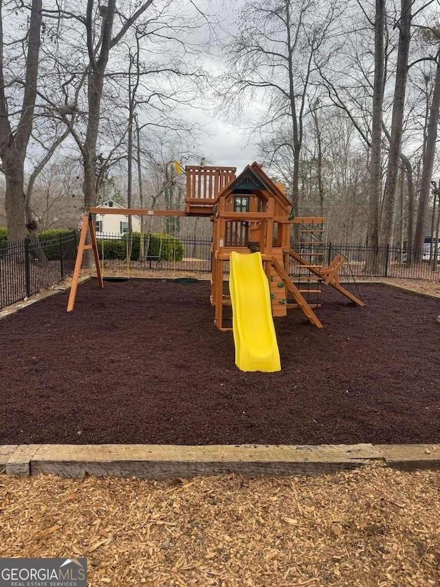 view of jungle gym