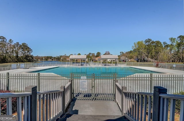 view of pool with a patio