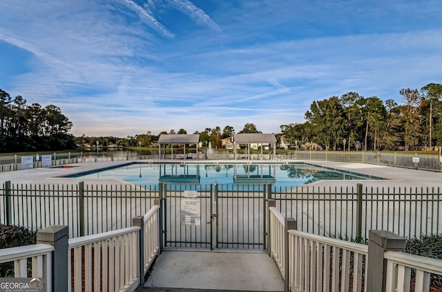 view of pool with a patio area