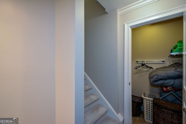 6422 Paulson, Atlanta, GA 30328 - staircase featuring baseboards