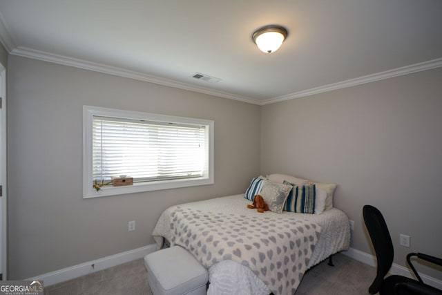 6422 Paulson, Atlanta, GA 30328 - bedroom featuring ornamental molding, carpet flooring, visible vents, and baseboards
