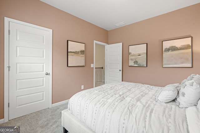 view of carpeted bedroom