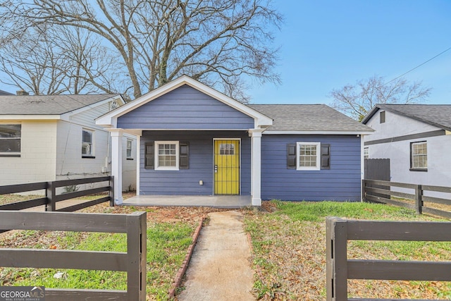 view of front of property with covered porch