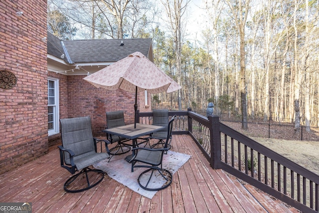 view of wooden terrace