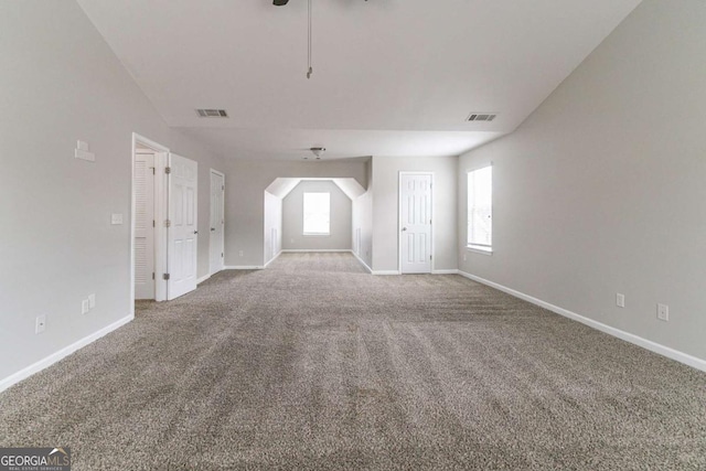 interior space featuring carpet